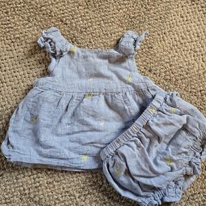 Janie and Jack Blue Diaper Cover Set